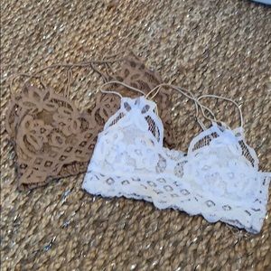 2 free people adella bralettes